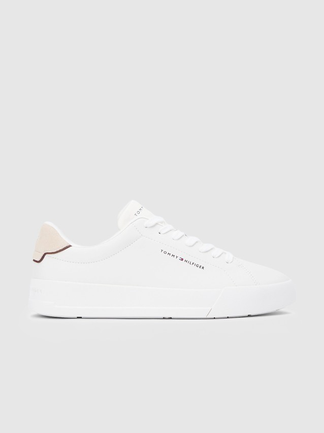 Sapatilha Tommy Hilfiger Homem Th Court Core Ess Leather