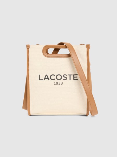 Mala Lacoste Mulher Heritage Canvas S Crossover Tote Bag