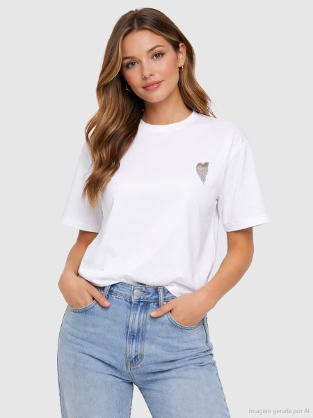 T-Shirt Mulher Onlvita S/s Tee Box Jrs Only