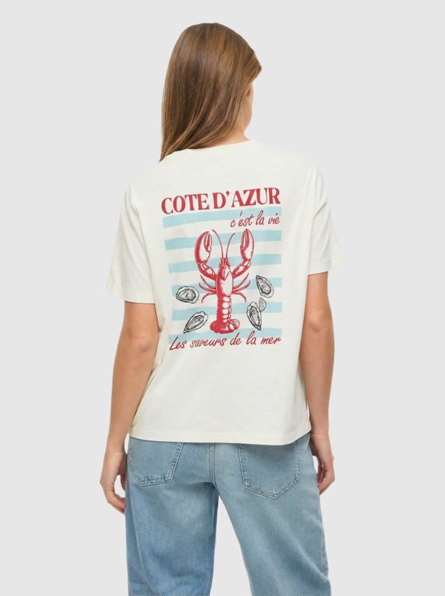 T-Shirt Vila Mulher Vihiva Ss T-Shirt