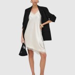 Vestido Only Mulher Onlbella Strap Satin Lace DressWvn Ex Neptune 13 Coffee Bean