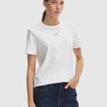 T-Shirt Calvin Klein Mulher Ss Woven Label Classic Fit Tee