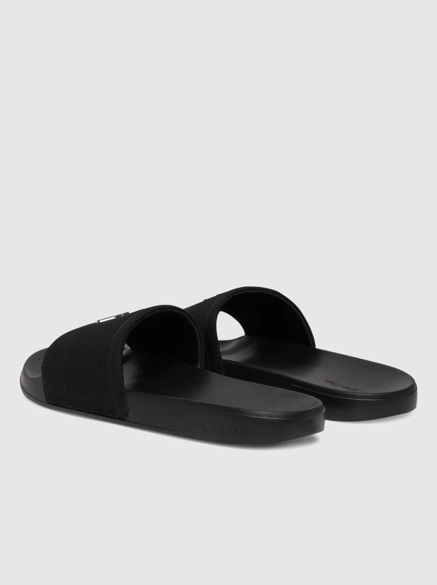 Chinelo Calvin Klein  Mulher Ess Slide Canvas Hdw