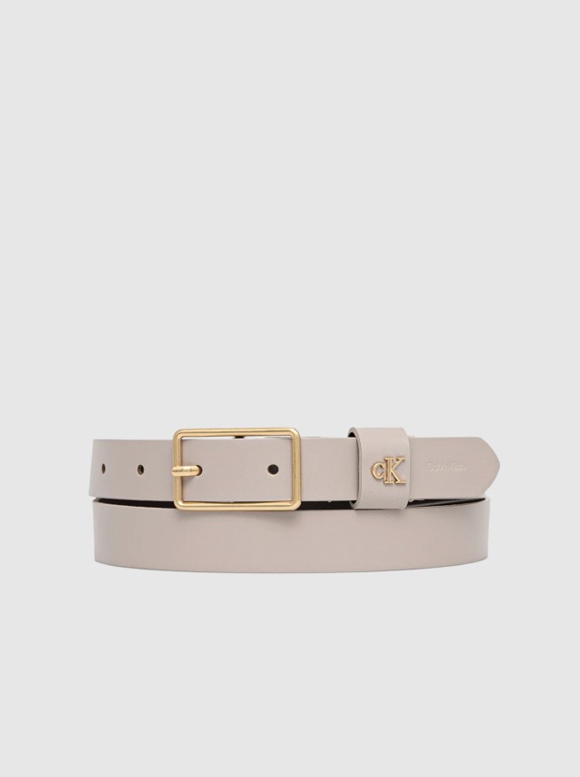 Cinto Calvin Klein Mulher Square Buckle Ck Loop 25Mm