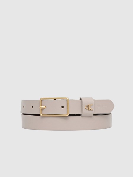 Cinto Calvin Klein Mulher Square Buckle Ck Loop 25Mm