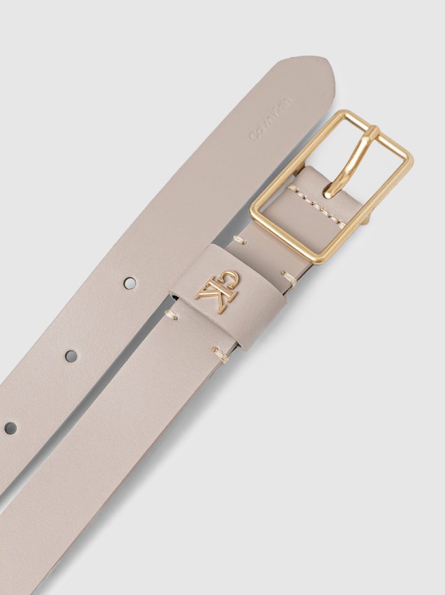 Cinto Calvin Klein Mulher Square Buckle Ck Loop 25Mm