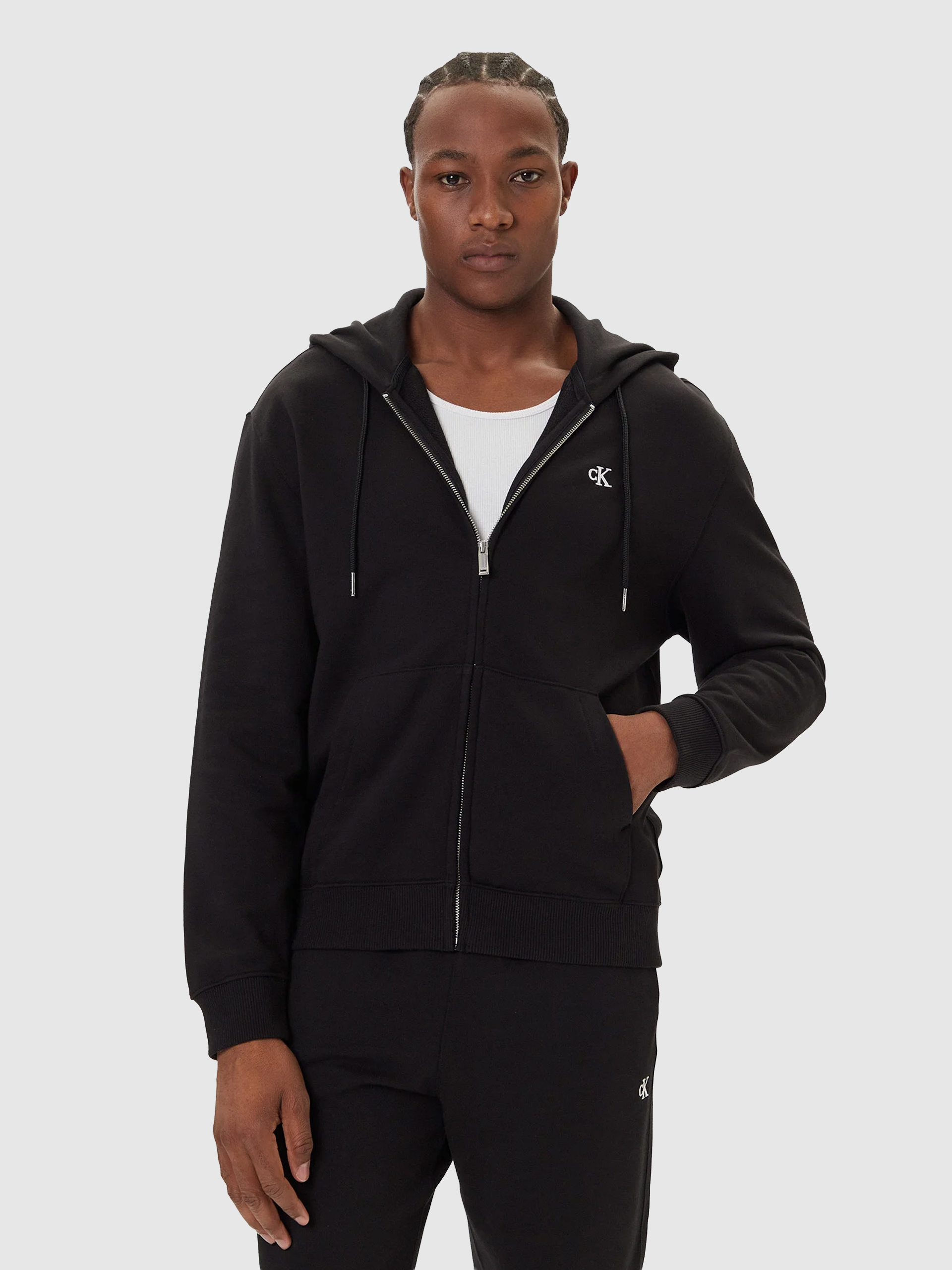 Casaco Calvin Klein Homem Ls Eu 350Terry Monogram Fz Hoodi