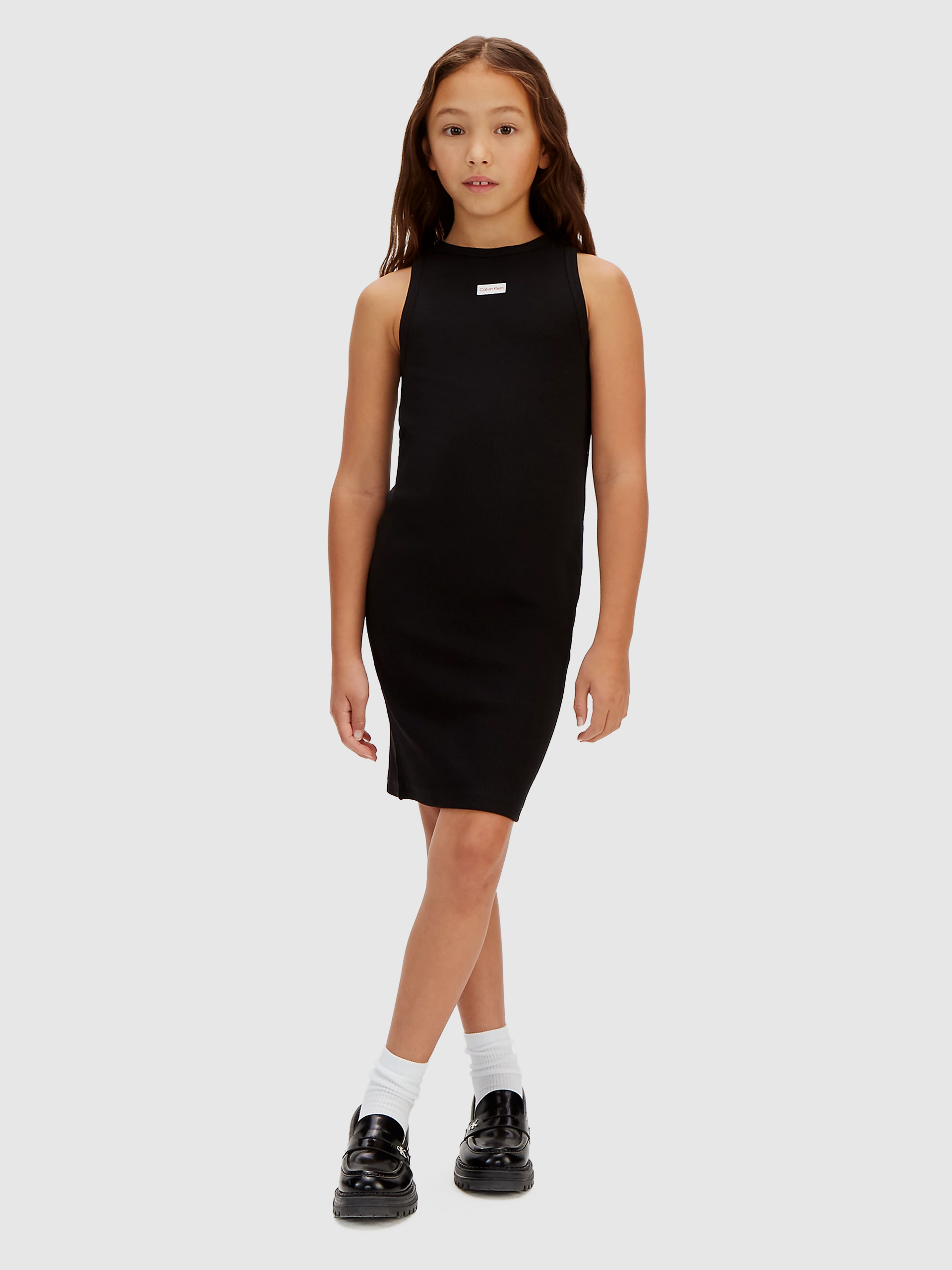 Vestido Calvin Klein Menina Rib Sleeveless Dress