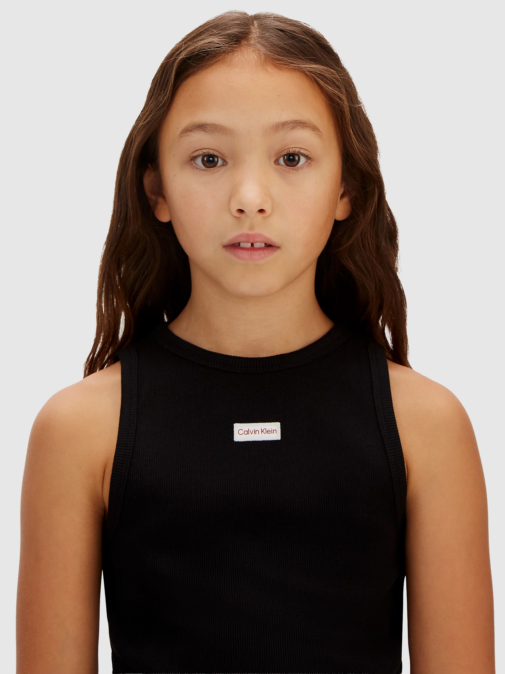 Vestido Calvin Klein Menina Rib Sleeveless Dress