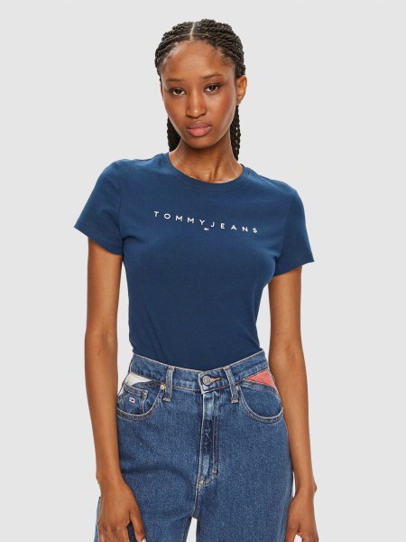 T-Shirt Mulher Tjw Slim Linear Tee Ext Tommy Jeans T-Shirt Mulher Tjw Slim Linear Tee Ext Tommy Jeans