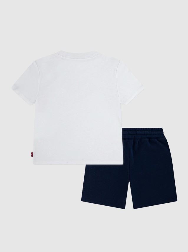 2 Pe�as Levis Menino  Lvb Batwing Tee & Knit Short S