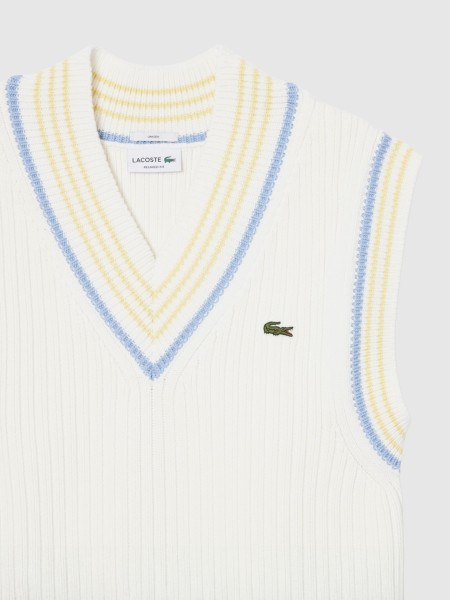 Colete Lacoste Homem Chunky Ribbed Knit Sweater Vest