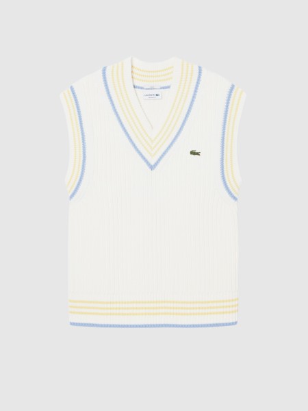 Colete Lacoste Homem Chunky Ribbed Knit Sweater Vest