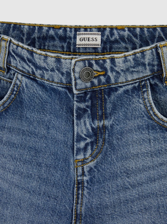 Cal��es Guess Menino Rigid Denim Cargo Shorts