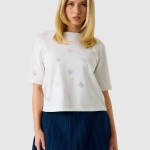 T-Shirt Guess Mulher Silvy 4G Ss Cn T-Shirt