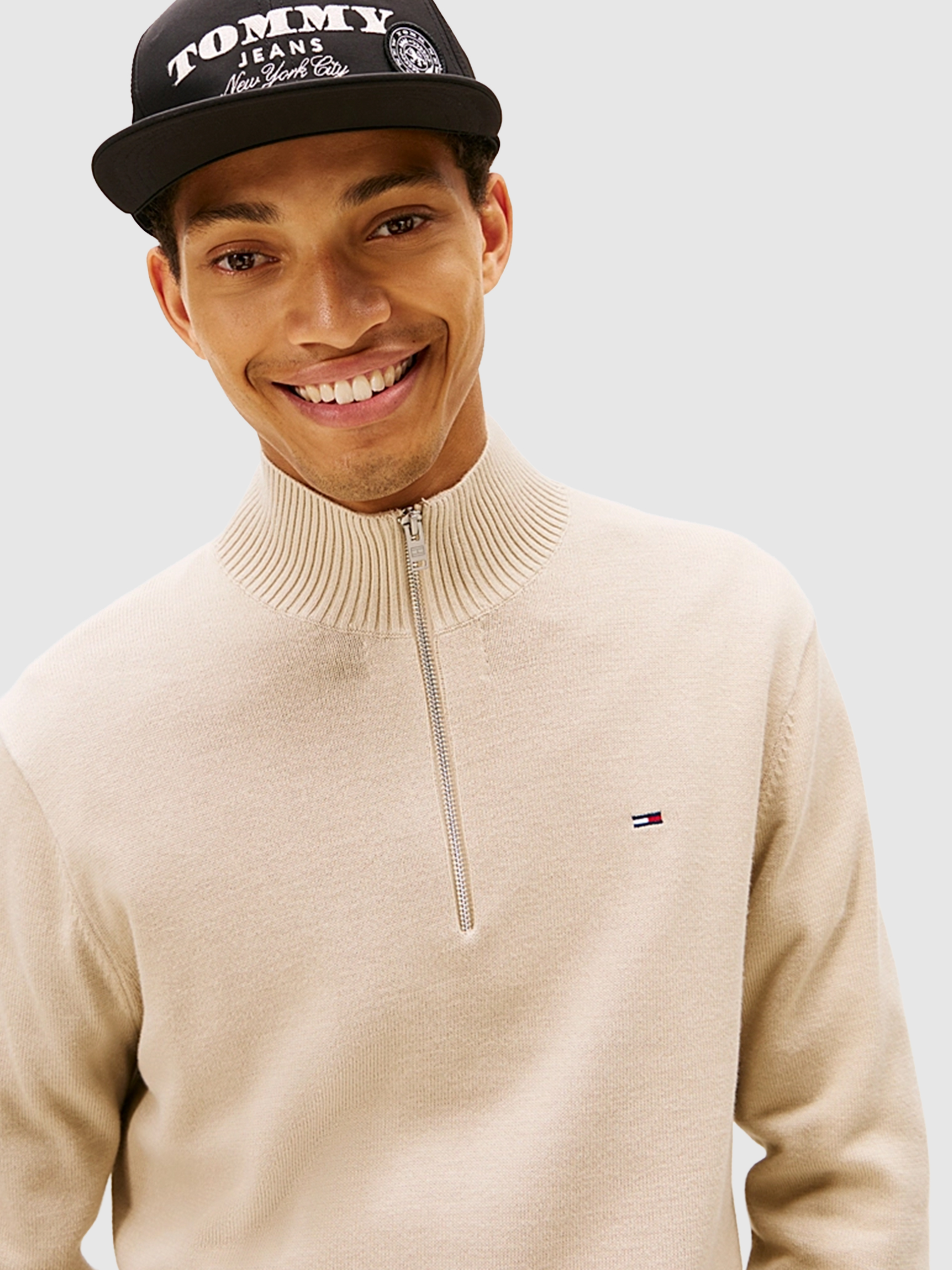 Camisola Tommy Jeans Homem Tjm Slm Ess Light ¼ Zip Swtr Ext