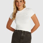 Mulher Tjw Slim C-Neck Tee Tommy Jeans