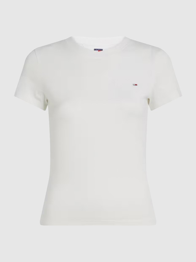 Mulher Tjw Slim C-Neck Tee Tommy Jeans