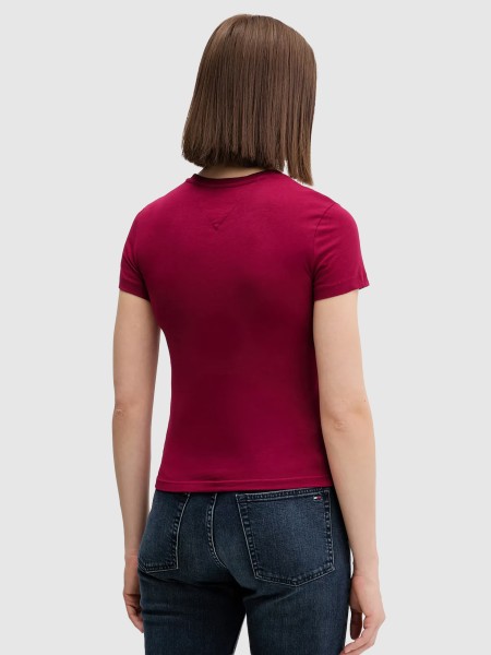 Mulher Tjw Slim C-Neck Tee Tommy Jeans