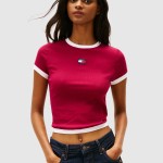T-Shirt Tommy Jeans Mulher Tjw Slim Sh Badge Ss Rib Ext