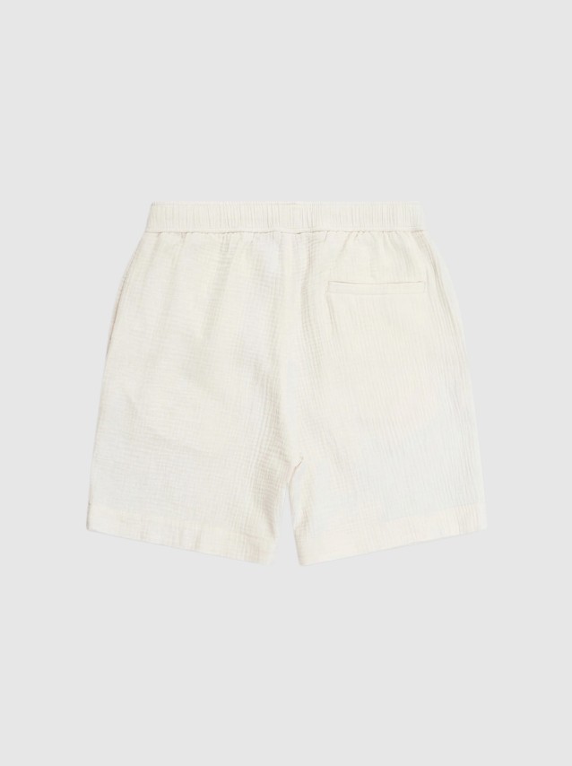 Cal��es  Antony Morato Homem Shorts Regular Fi In Soft Touch Cotton Crinckle Finish With Logoed Patc