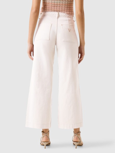 Jeans Guess Mulher Zoya Crop Leg Braided