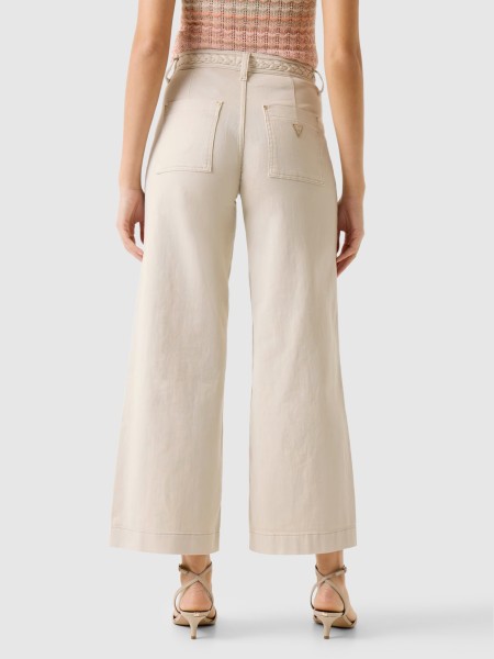 Jeans Guess Mulher Zoya Crop Leg Braided