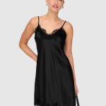 Vestido Only Mulher Onlbella Strap Satin Lace DressWvn Ex Neptune 13 Coffee Bean