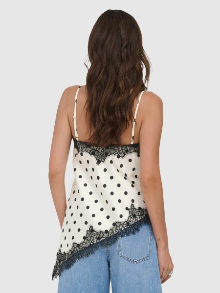 Top Only Mulher Onlbella Strap Satin Lace TopWvn Ex
