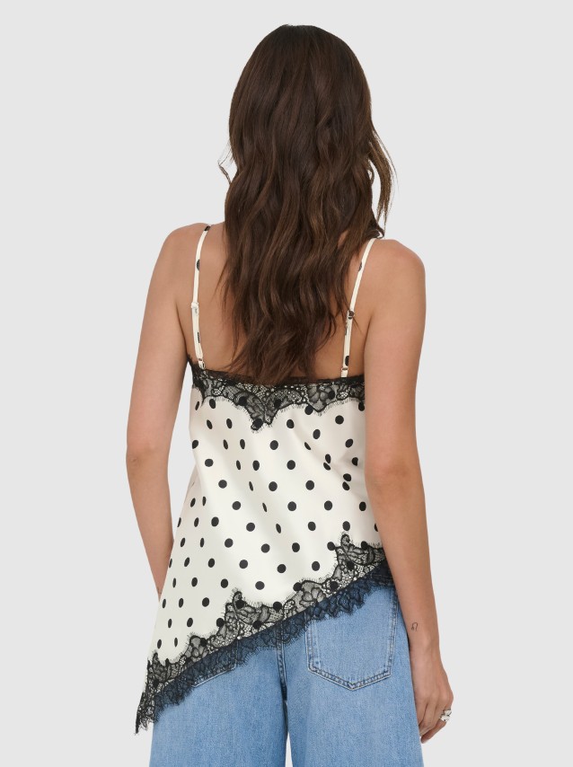Top Only Mulher Onlbella Strap Satin Lace TopWvn Ex