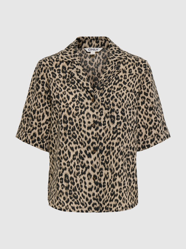 Camisa Only Mulher Onlemmia S/s Button Shirt Pnt Webseller