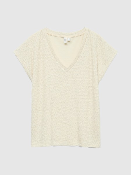 T-Shirt Vero Moda Mulher Vmkimmie S/s V-Neck Top Jrs Btq