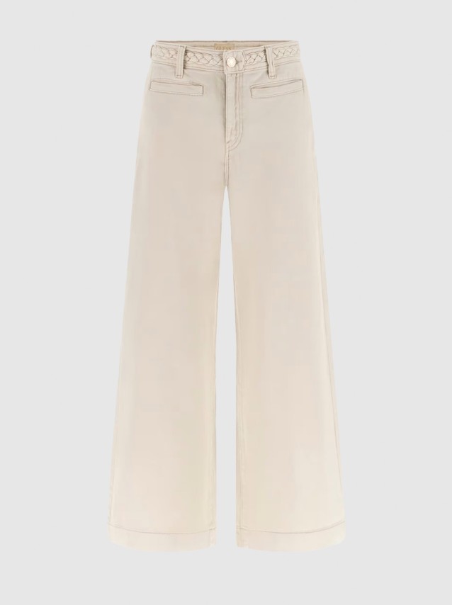 Jeans Guess Mulher Zoya Crop Leg Braided