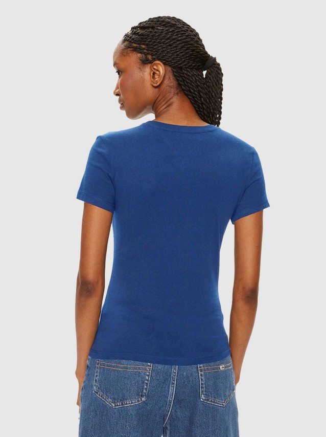 T-Shirt Mulher Tjw Slim Linear Tee Ext Tommy Jeans