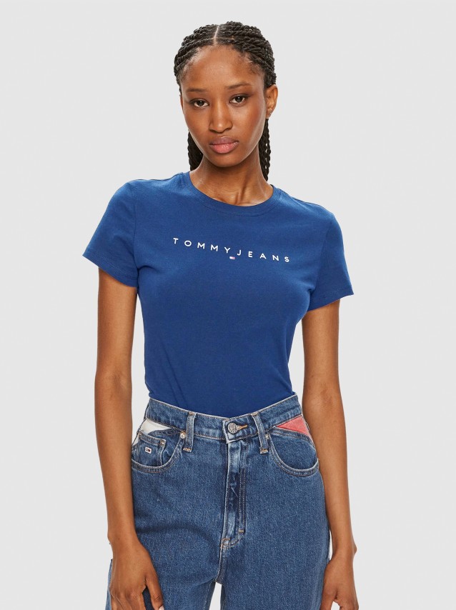 T-Shirt Mulher Tjw Slim Linear Tee Ext Tommy Jeans