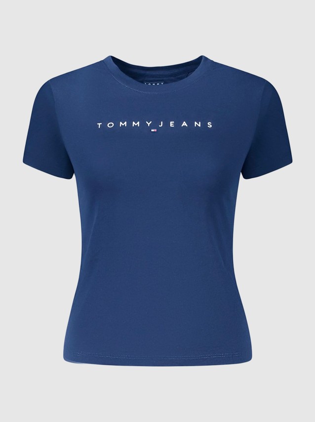 T-Shirt Mulher Tjw Slim Linear Tee Ext Tommy Jeans