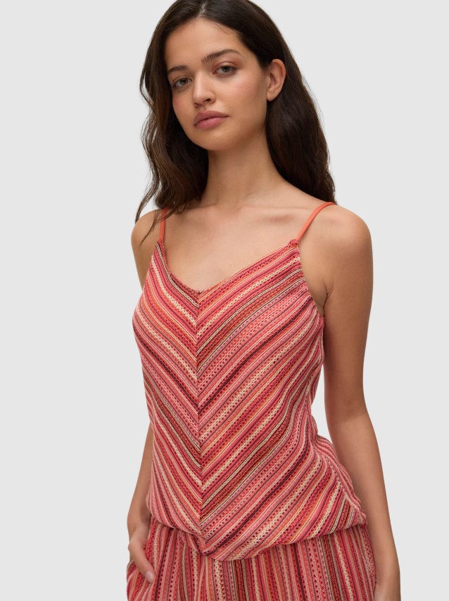 Tops Mulher Vmdemi Stripe Singlet Top Jrs Ga Vo Vero Moda