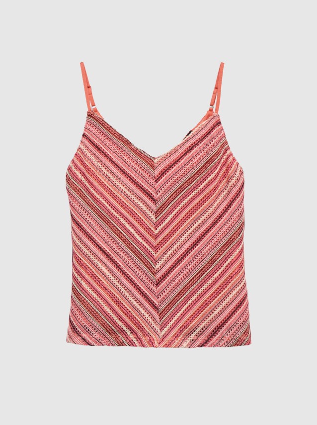 Tops Mulher Vmdemi Stripe Singlet Top Jrs Ga Vo Vero Moda