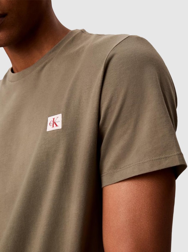 T-Shirt Calvin Klein Homem Ss Badge 30S Jersey Classic Tee