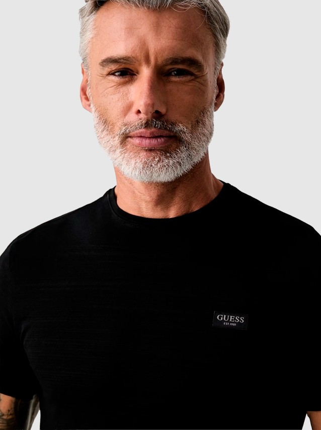 T-Shirt Guess Homem Cn Ss Textured Jersey Tee