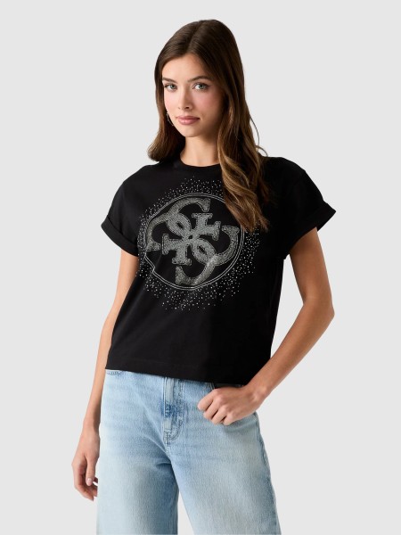 T-Shirt Guess Mulher Ss Cn Round 4G Degrade Hotfix T-Shirt Guess Mulher Ss Cn Round 4G Degrade Hotfix