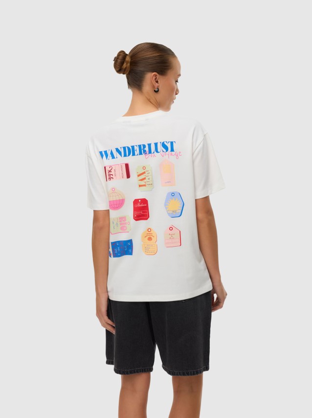T-Shirt Vero Moda Mulher Vmninna Mia Ss Top Box Jrs
