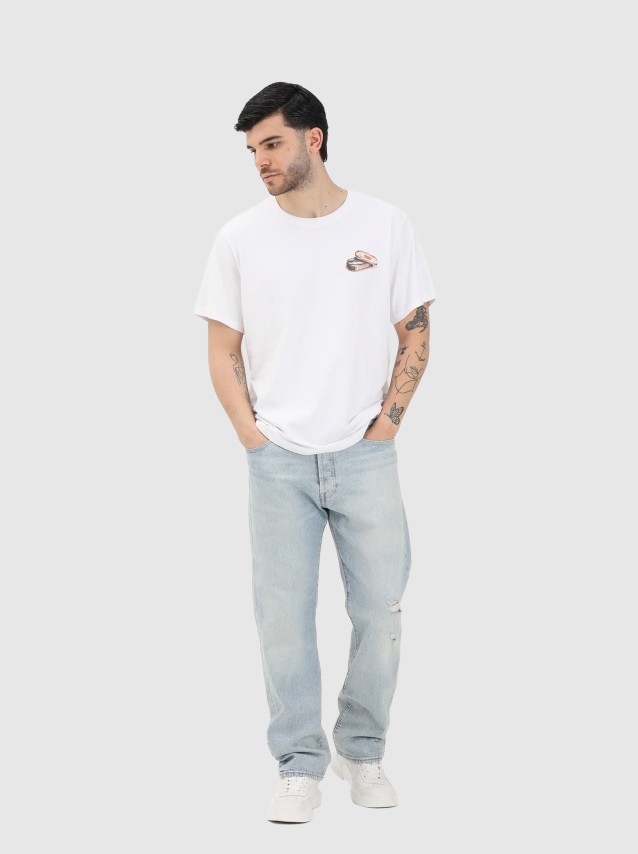 T-Shirt Levis Homem Ss Relaxed Fit Tee Whites