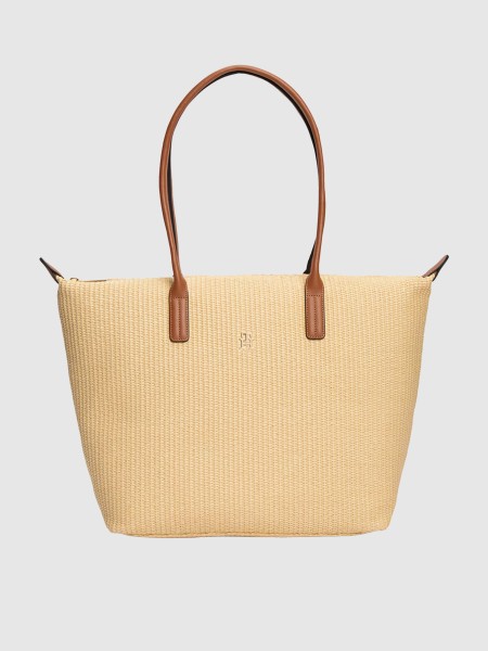 Mala Tommy Hilfiger Mulher Popette Tote Raffia