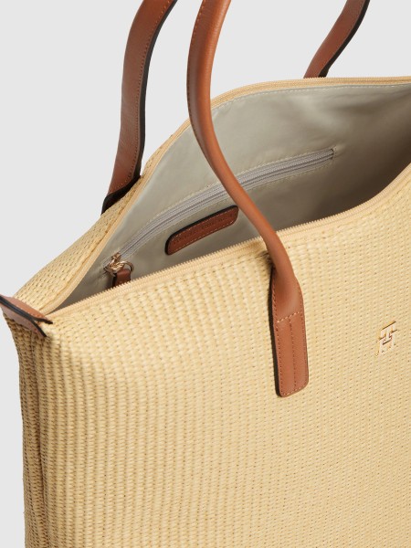 Mala Tommy Hilfiger Mulher Popette Tote Raffia