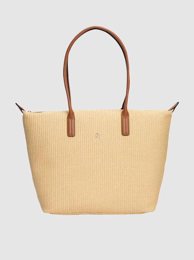 Mala Tommy Hilfiger Mulher Popette Tote Raffia