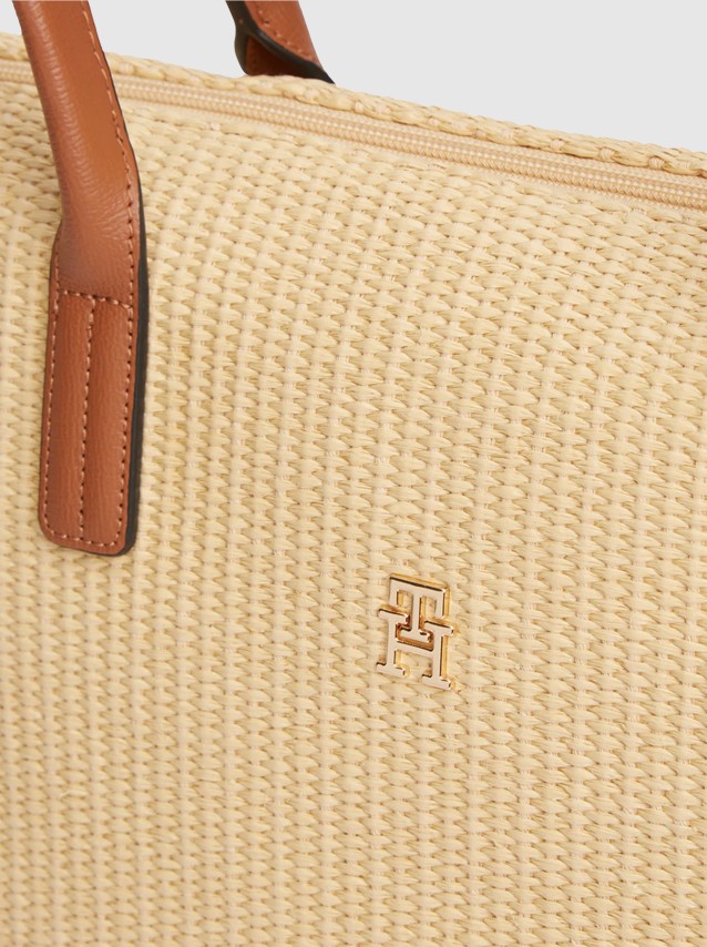 Mala Tommy Hilfiger Mulher Popette Tote Raffia
