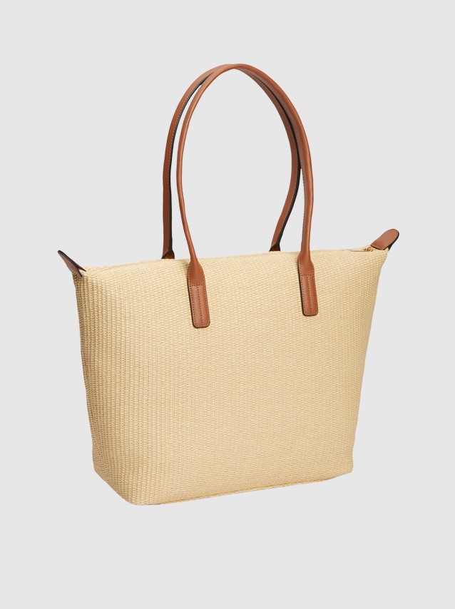 Mala Tommy Hilfiger Mulher Popette Tote Raffia