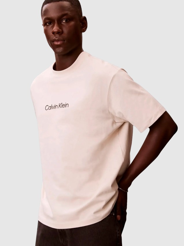 T-Shirt Calvin Klein Homem Ss Rlxd Standard Logo Crewnk Tee