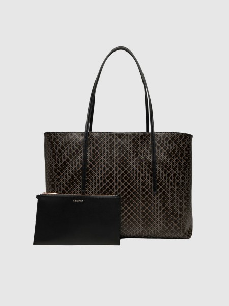 Mala Calvin Klein Mulher Emblem Aop Tote W/ Pouch Mala Calvin Klein Mulher Emblem Aop Tote W/ Pouch